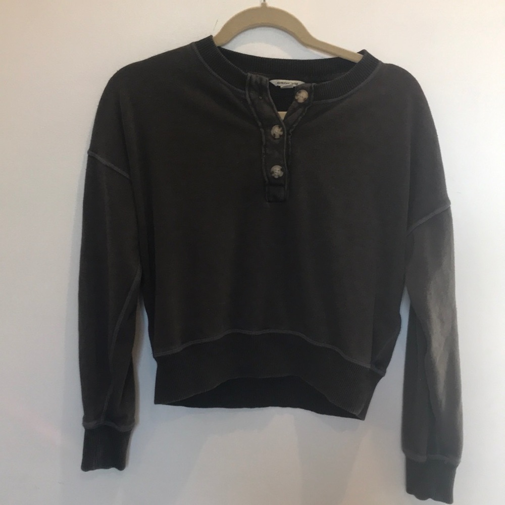 American eagle button up sweatshirt